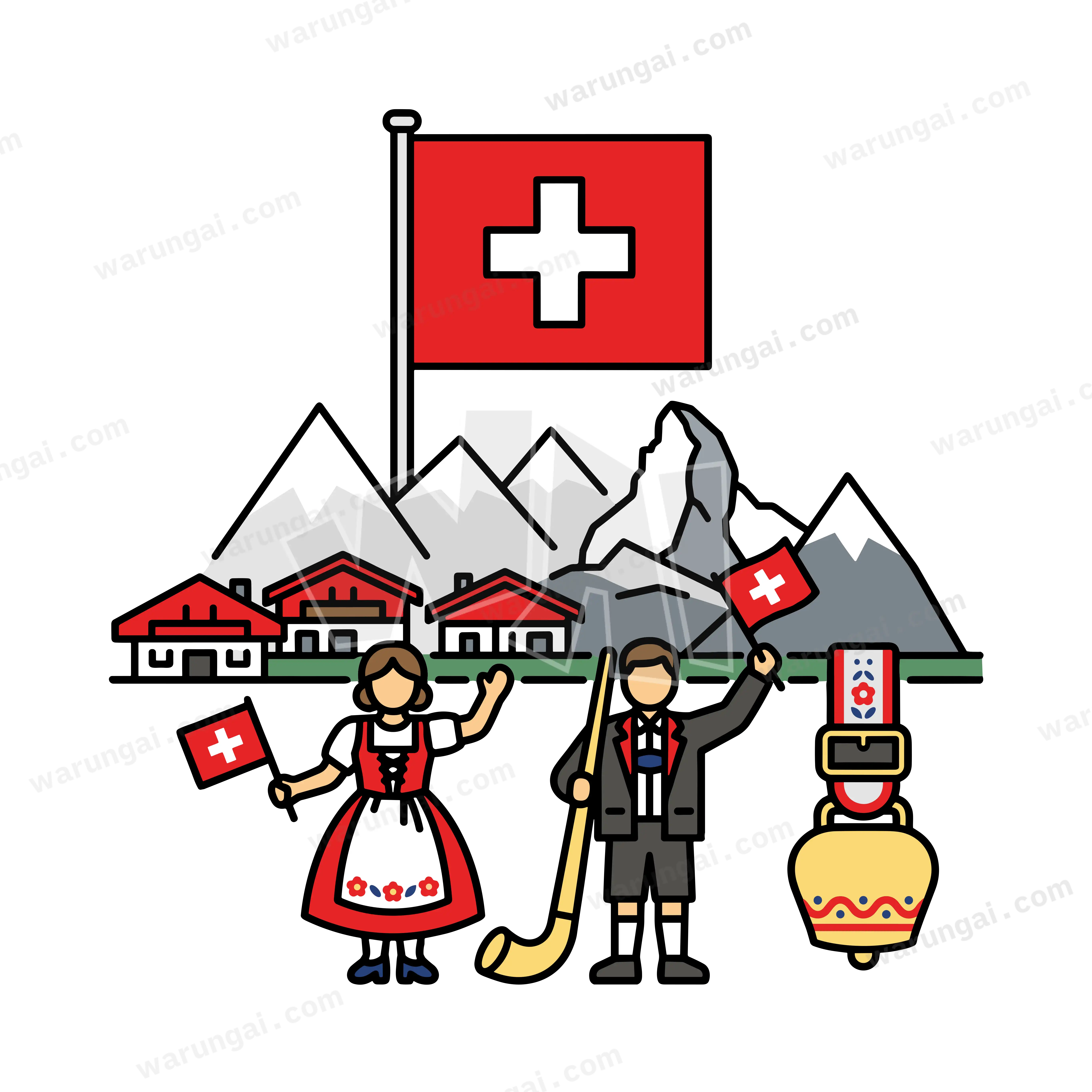 Swiss traditional costumes
