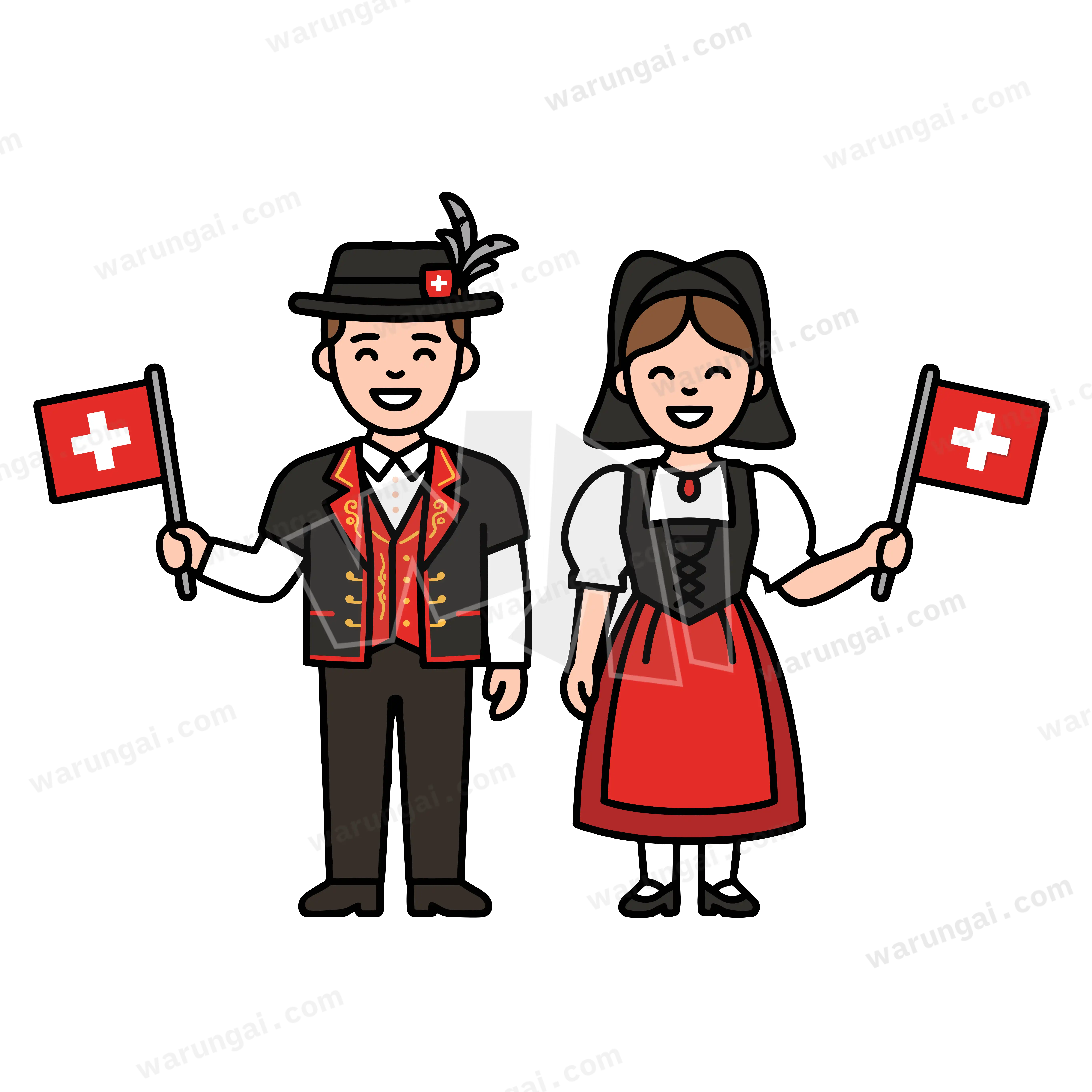 Swiss traditional costumes